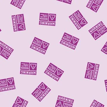 Warning electricity glyph seamless pattern 库存插图
