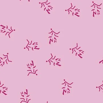 Warning electricity glyph vector seamless pattern 스톡 일러스트
