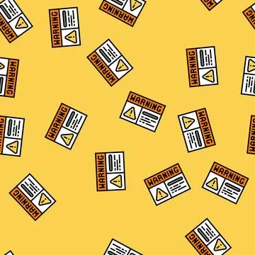 Warning electricity vector seamless pattern 스톡 일러스트