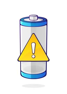 Warning energy status of electrical device accumulator Stock Illustration