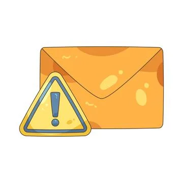 Warning envelope 스톡 일러스트