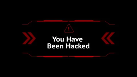 Warning Error Danger Digital System Security Alert Error Message. , Hacking Stock Footage 247165986