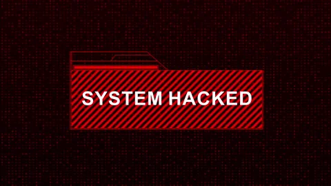 Warning Error Danger Digital System Security Alert Message Video Background Stock Footage 336227709