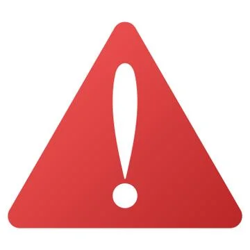 Warning Error Gradient Vector Icon Illustrazione stock