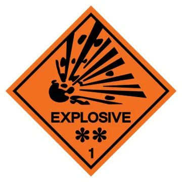 Warning Explosive Symbol Sign, Vector Illustration, Isolate On White Backgrou Stock Illustration