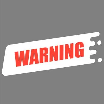 Warning, expression pop art. Comic speech bubble. Stock Illustration