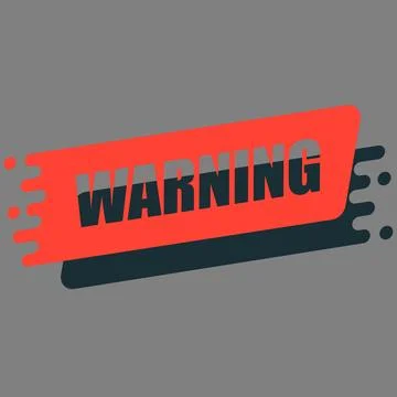Warning, expression pop art. Comic speech bubble. Stock Illustration