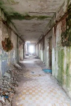 Warning - falling plaster Stock Photos