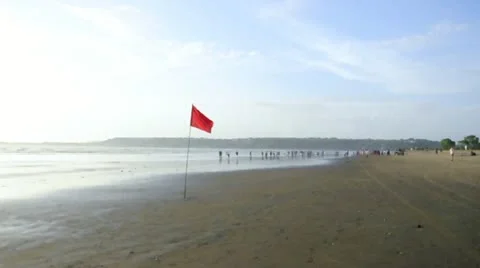 Warning flag Stock-Footage 21995165