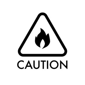 Warning flammable, cautious line icon. vector illustration isolated on white Stock Illustration