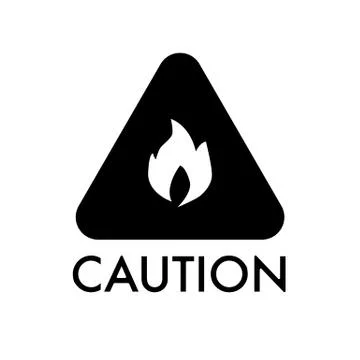 Warning flammable, cautious solid icon. vector illustration isolated on white Stock Illustration