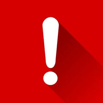 Warning flat design icon Stock Illustration