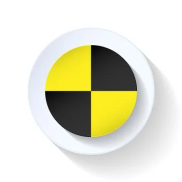 Warning flat icon Stock Illustration