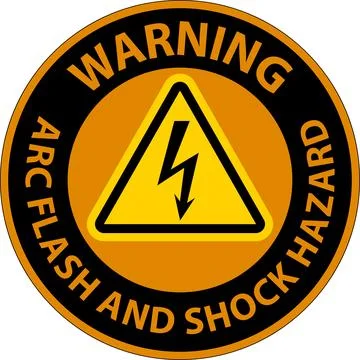 Warning Floor Sign Arc Flash And Shock Hazard Stock Illustration