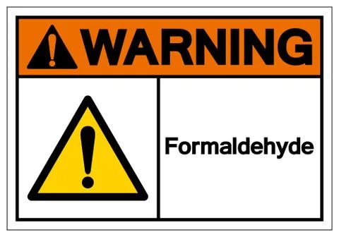 Warning Formaldehyde Symbol Sign, Vector Illustration, Isolate On White Backg Illustrazione stock