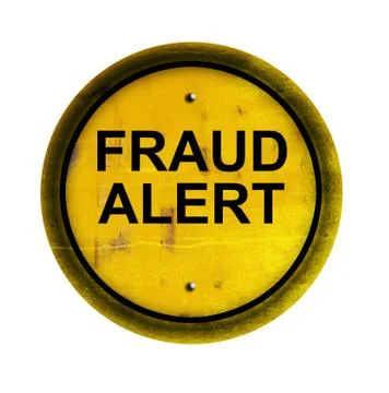 Warning of fraud Stock Illustration