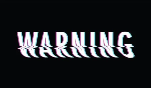 Warning glitch text Illustrazione stock