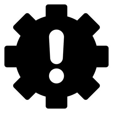Warning glyph icon vector illustration isolated on white background Stock Illustration