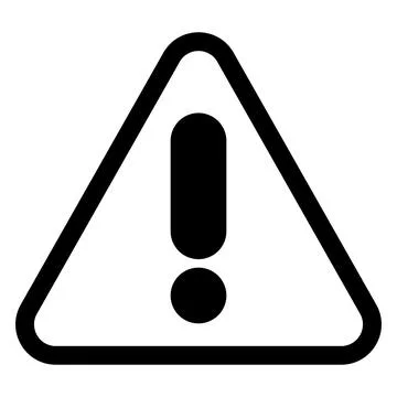 Warning glyph icon vector illustration isolated on white background Stock Illustration