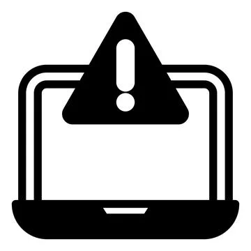 Warning glyph icon vector illustration isolated on white background Stock Illustration