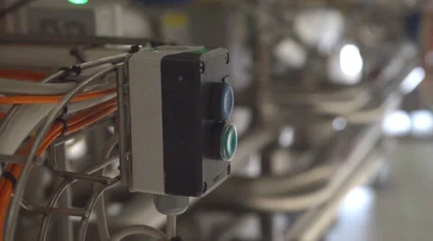 Warning green light indicates that the process is going well Stock-Footage 50554962