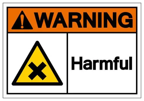 Warning Harmful Symbol Sign, Vector Illustration, Isolate On White Background Stock Illustration