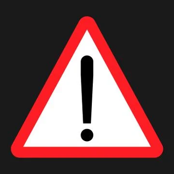 Warning hazard sign flat icon Stock Illustration