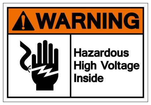 Warning Hazardous High Voltage Inside Symbol Sign, Vector Illustration, Isola Stock Illustration