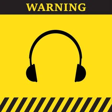 Warning high noise area Stock Illustration