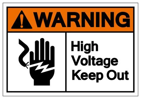 Warning High Voltage Keep Out Symbol Sign, Vector Illustration, Isolate On Wh Stock Illustration