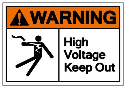Warning High Voltage Keep Out Symbol Sign, Vector Illustration, Isolate On Wh Stock Illustration