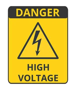 Warning High Voltage Symbol Stock Illustration