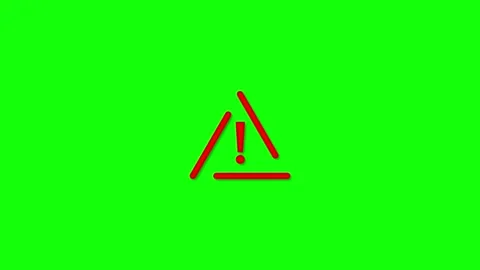 Warning horizontal all the video danger attention icon animation. Caution d.. 스톡 동영상 331348220