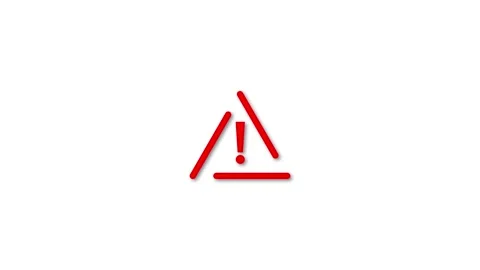 Warning horizontal all the video danger attention icon animation. Caution d.. Stock Footage 331348224