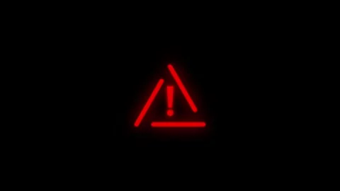 Warning horizontal all the video danger attention icon animation. Caution d.. 스톡 동영상 331348227