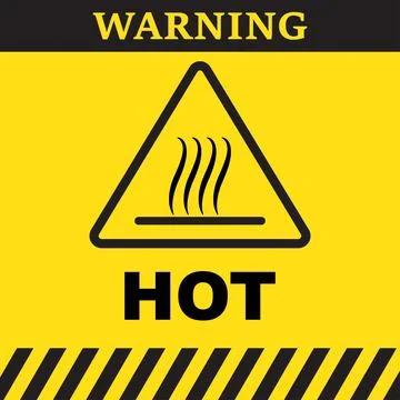 Warning hot surface Stock Illustration