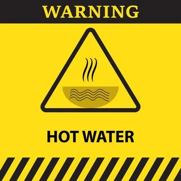 Warning hot water Stock Illustration