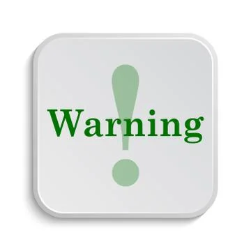 Warning icon. Internet button on white background.. Stock Illustration