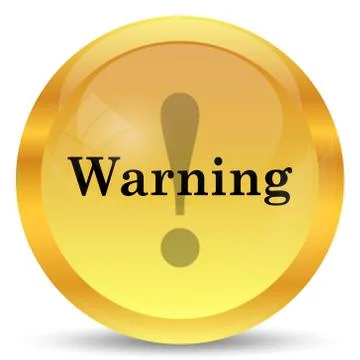 Warning icon. Internet button on white background.. Stock Illustration