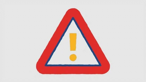 Warning Icon jittering Animation Stock Footage 317901694