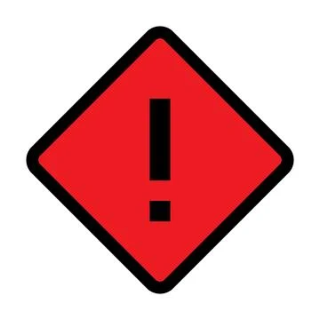 Warning icon line isolated on white background. Black flat thin icon on mod.. 스톡 일러스트