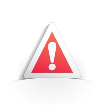 Warning icon paper Stock Illustration