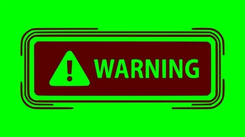 Warning icon red flash light animation Stock Footage 340897659