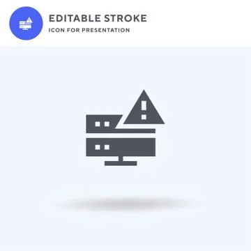 Warning icon vector, filled flat sign, solid pictogram isolated on white, log Stock-Illustration