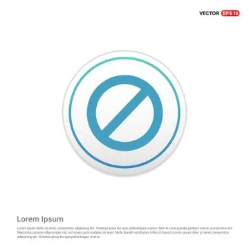 Warning icon - white circle button Stock Illustration