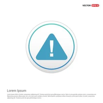 Warning icon - white circle button Stock Illustration