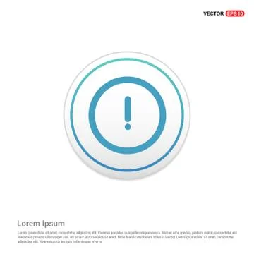 Warning icon - white circle button Stock Illustration