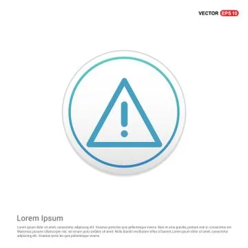 Warning icon - white circle button Stock Illustration