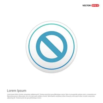 Warning icon - white circle button Stock Illustration