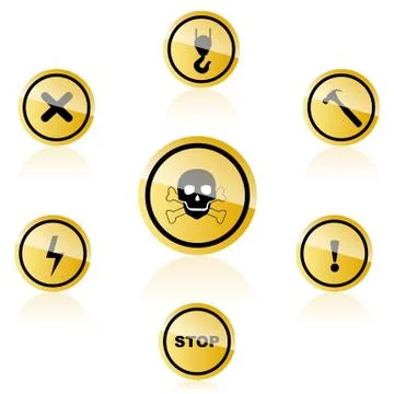 Warning icons Stock-Illustration